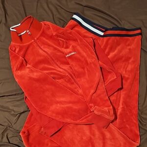 Tommy Hilfiger Red Velour Set
